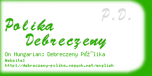 polika debreczeny business card